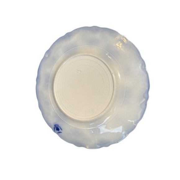 2 Antique Stanley Pottery Flow Blue Paris 9" Plates + Plate hangers New Wharf - Picture 6 of 16